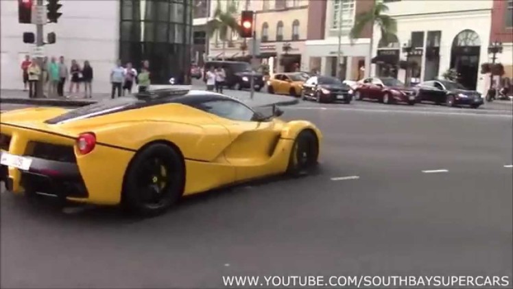 Ferrari Laferrari terrorizing Beverly Hills , drift , powerslide ...